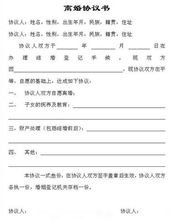 離婚協議書範文2013