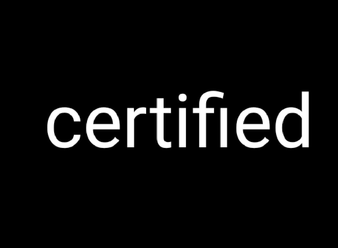 certified