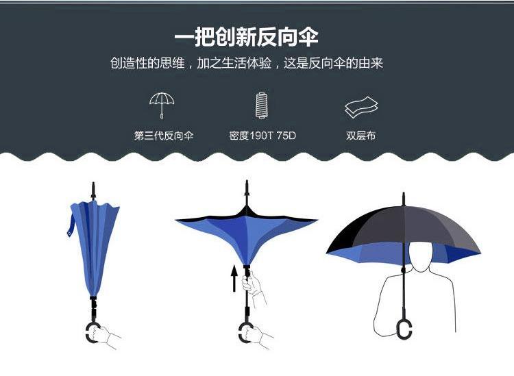 反方向雨伞